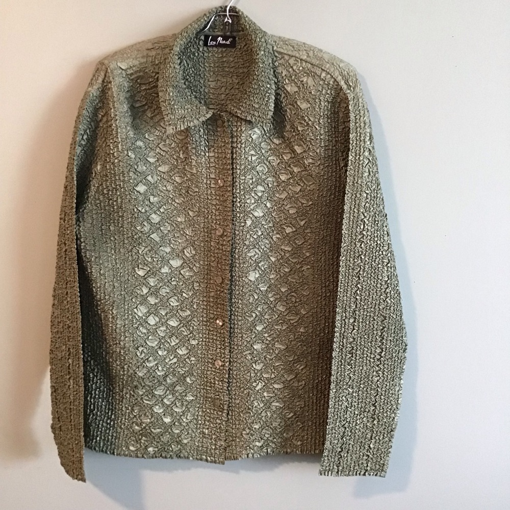 Lou Nardi Crinkled Blouse One Size Fits Most OFFERS WELCOME!